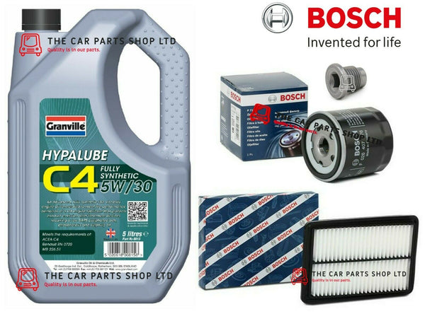 FITS NISSAN QASHQAI 1.5 DCI 08/2014> BOSCH SERVICE KIT 5L OIL WITH BOSCH AIR OIL