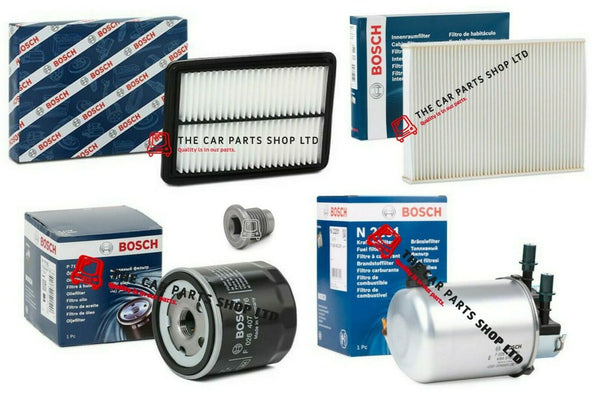 FITS NISSAN QASHQAI 1.5 DCI 2014> BOSCH SERVICE FILTERS KIT FUEL AIR CABIN OIL