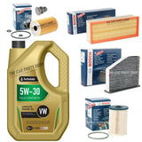 FULL BOSCH SERVICE KIT FOR VW GOLF BLUEMOTION SE 1.6 TDI MK6 WITH 504-507 OIL