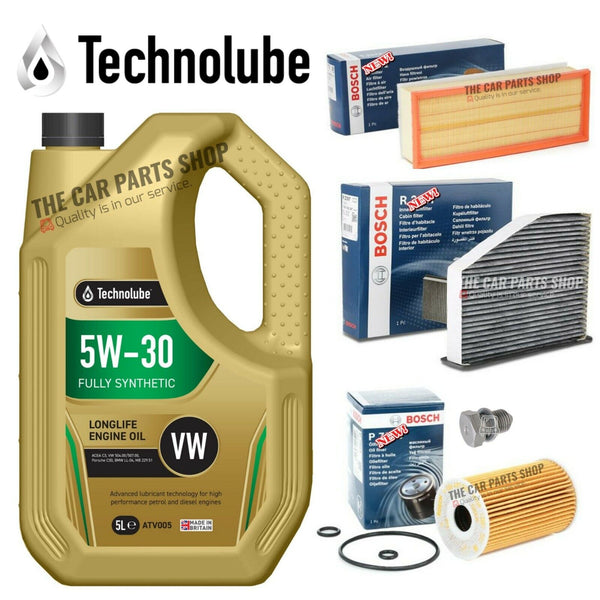 BOSCH SERVICE KIT FOR VW GOLF BLUEMOTION SE 1.6 TDI MK6 POLLEN OIL AIR & 5L 507