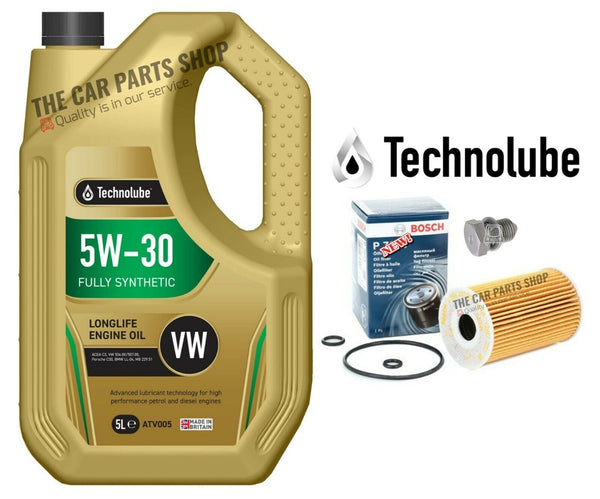 BOSCH SERVICE KIT FOR VW GOLF BLUEMOTION SE 1.6 TDI MK6 BOSCH OIL FILTER & OIL