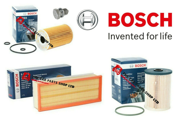 FOR VW GOLF 1.6 TDI MK6 BOSCH SERVICE FILTER KIT FUEL AIR AND OIL IN BOSCH OE