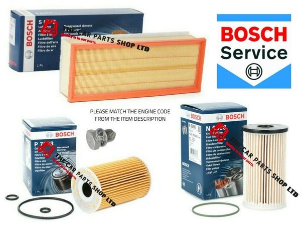 FOR VW CADDY C20 2.0 TDI MK3 BOSCH SERVICE FILTER KIT AIR FUEL OIL & PLUG OEM