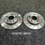 FOR AUDI TT 1.8 MK1 CROSS DRILLED REAR BRAKE DISCS OE QUALITY DISCS 239MM