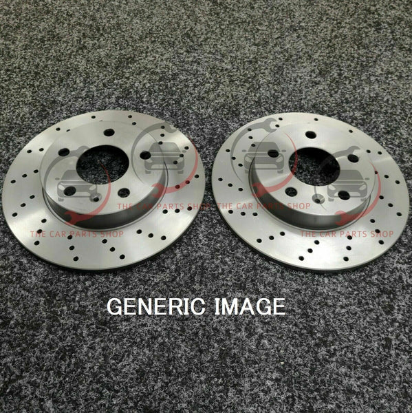 FOR AUDI TT 1.8 MK1 CROSS DRILLED REAR BRAKE DISCS OE QUALITY DISCS 239MM