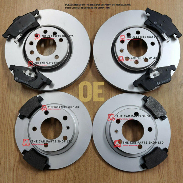 FOR AUDI TT 1.8 MK1 FRONT & REAR BRAKE DISCS & FRONT & REAR PADS FULL COATED KIT