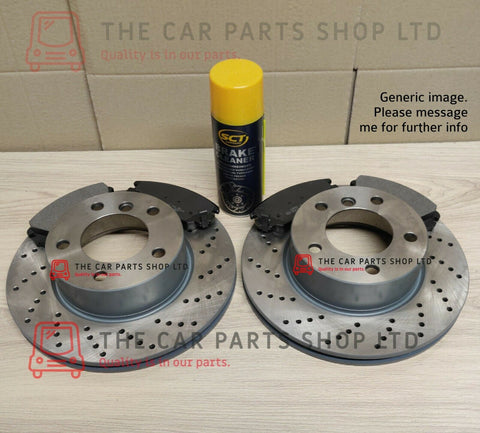 CROSS DRILLED REAR AXLE BRAKE DISCS & PADS TO FIT AUDI TT 1.8 MK1 1999-2006