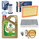BOSCH SERVICE KIT FITS VW PASSAT B8 2014> 5L CASTROL & BOSCH FILTER KIT + PLUG