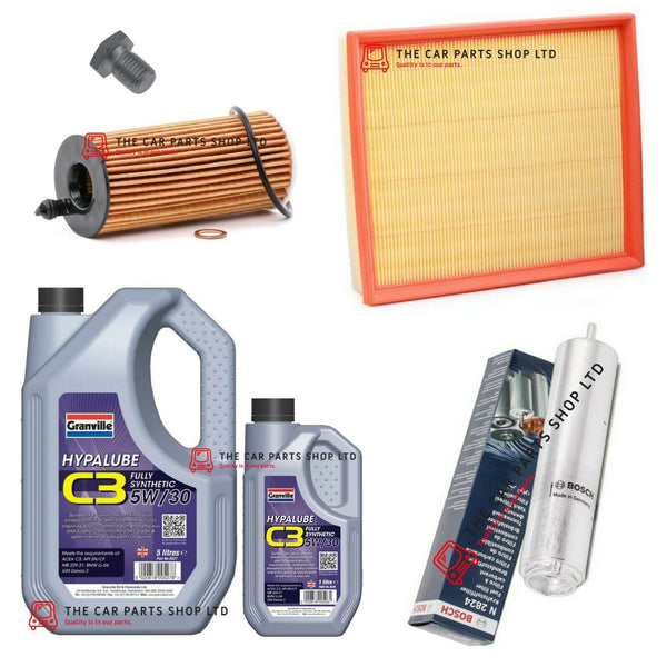FITS BMW 420D F32 F33 F36 2013> SERVICE KIT 6L C3 OIL + AIR OIL FUEL & PLUG