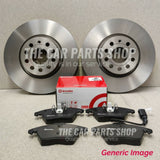FRONT BRAKE DISCS WITH BREMBO PADS TO FIT VW GOLF MK7 GTD 2.0 DIESEL 12-16 312MM