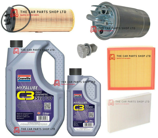 FITS AUDI A4 2.5 V6 TDI (8E) 2001-2008 FULL SERVICE KIT 6L GRANVILLE ALL FILTERS