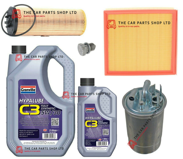 FITS AUDI A4 2.5 V6 TDI (8E) 2001-2008 SERVICE KIT 6L OIL + AIR OIL FUEL & PLUG