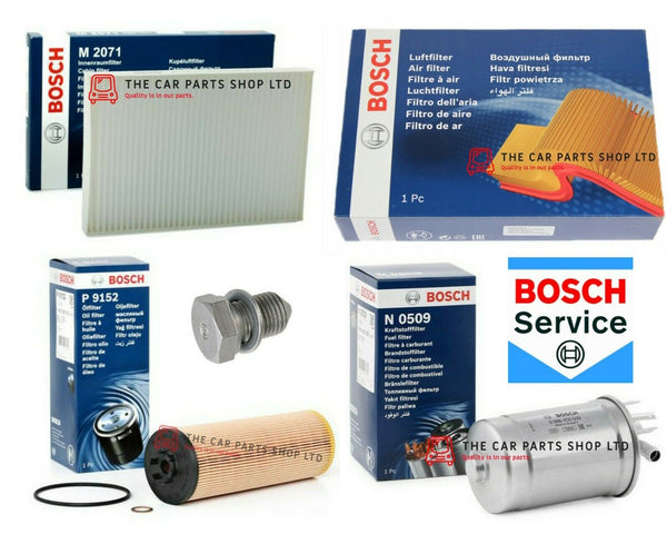 TO FIT AUDI A4 2.5 TDI 2001-2008 FULL BOSCH SERVICE FILTERS KIT