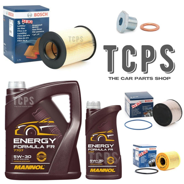 BOSCH SERVICE KIT TO FIT FORD KUGA 2.0 DIESEL 2008> 6L OIL + FUEL OIL AIR & PLUG