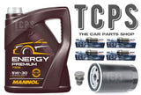 FOR VW GOLF 1.6 PETROL MK6 SERVICE KIT 5L 5W30 ENGINE OIL + FILTER + SPARK PLUGS