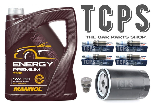FOR VW GOLF 1.6 PETROL MK6 SERVICE KIT 5L 5W30 ENGINE OIL + FILTER + SPARK PLUGS