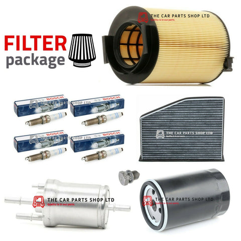 FITS VW GOLF 1.6 PETROL 2009> FULL SERVICE FILTER KIT WITH PREMIUM BOSCH PLUGS