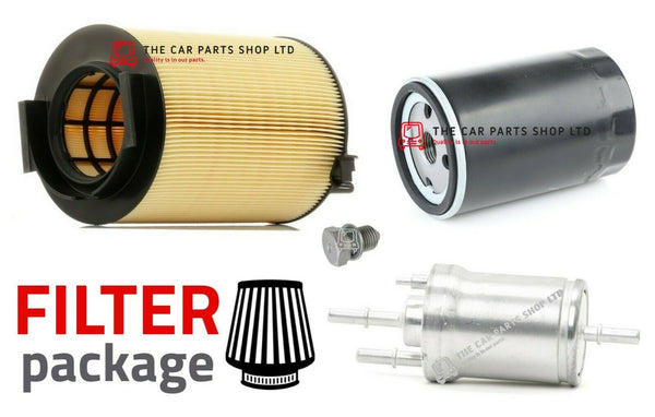 FITS VW GOLF 1.6 PETROL 2009> SERVICE FILTER KIT 3 FILTERS AIR FUEL OIL & PLUG