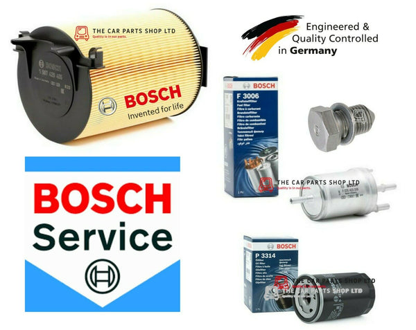 BOSCH SERVICE FILTERS KIT TO FIT VW GOLF 1.6 MK6 08-12 AIR OIL FUEL (PETROL) NEW