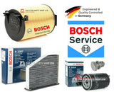 BOSCH SERVICE FILTERS KIT FITS VW GOLF 1.6 MK6 08-12 OIL AIR POLLEN & PLUG OE