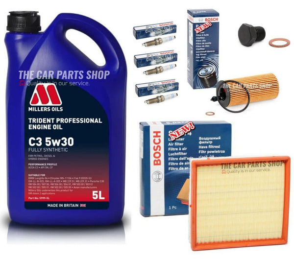 BOSCH SERVICE KIT FITS BMW 1 SERIES 118i F20 BOSCH OIL AIR & SPARK PLUGS 5L OIL