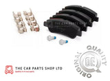FRONT BRAKE PADS SET TO FIT CITROEN C4 CACTUS 1.6 BLUEHDI 2014> + SHIMS & SCREWS
