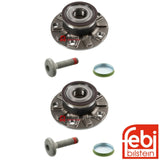 FOR AUDI A3 FEBI FRONT AXLE WHEEL BEARING KIT X 2
