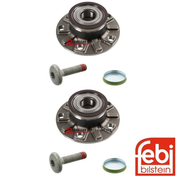 FOR AUDI A3 FEBI FRONT AXLE WHEEL BEARING KIT X 2