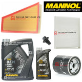FITS FORD S-MAX 2.0 PETROL SERVICE KIT 6L MANNOL OIL + OIL AIR CABIN + PLUG NEW