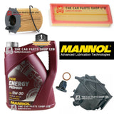 FOR PEUGEOT 207 1.6 GT HDI MK1 DV6TED SERVICE KIT MANNOL OIL + AIR OIL FUEL NEW