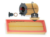 SERVICE FILTER KIT FITS PEUGEOT 207 1.6 GT HDI MK1 AIR FILTER, OIL FILTER & PLUG