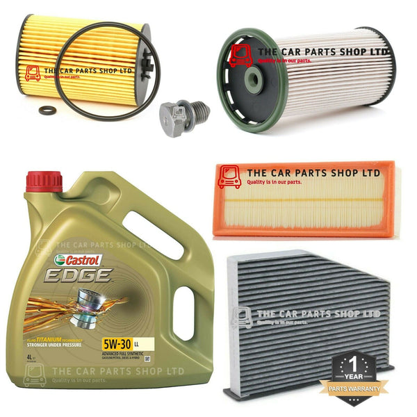 TO FIT VW PASSAT CC 2.0 TDI 2008-2012 FULL SERVICE KIT WITH 4 LITRES CASTROL