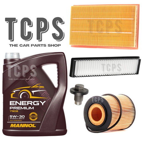 FOR MINI COOPER S 1.6 PETROL 02-06 SERVICE KIT 5L 5W30 + AIR OIL CABIN & PLUG