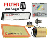 FOR MINI COOPER S 1.6 PETROL 02-06 SERVICE FILTER KIT FULL KIT & NGK PLUGS