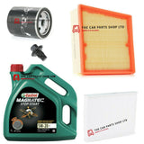 SERVICE KIT FOR FORD FIESTA 1.0 TITANIUM 2013-18 4L CASTROL + AIR OIL POLLEN NEW