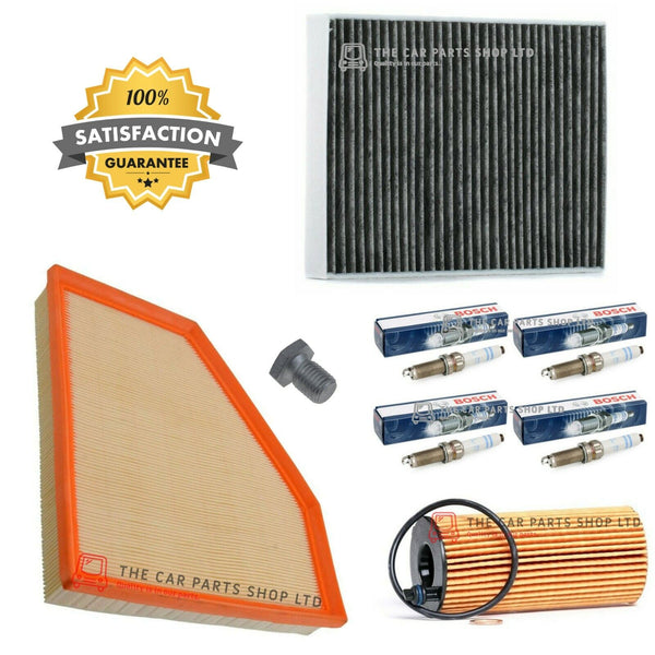 FOR BMW 320i 2.0 SPORT F30 FULL SERVICE FILTERS KIT WITH BOSCH PLUGS NEW
