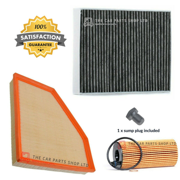 FOR BMW 320i 2.0 SPORT F30 SERVICE FILTERS KIT AIR OIL CARBON CABIN & PLUG