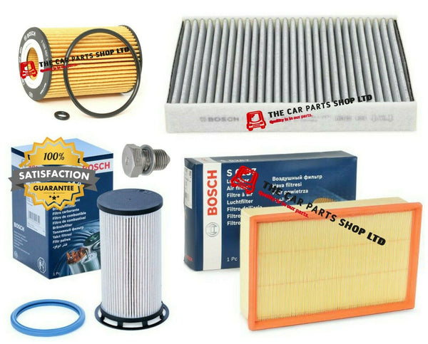 FULL BOSCH SERVICE KIT FILTERS KIT FOR VW GOLF GT TDI 2.0 MK7 2012-2018