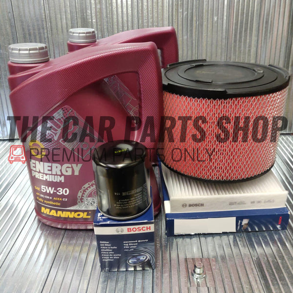 BOSCH SERVICE KIT TO FIT TOYOTA HILUX 2.5 D4D 2006> 10L OIL BOSCH AIR OIL CABIIN
