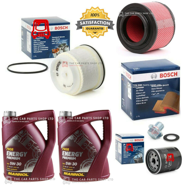 BOSCH SERVICE KIT FITS TOYOTA HILUX 2.5 D4D 2006> BOSCH FUEL OIL AIR & 10L OIL