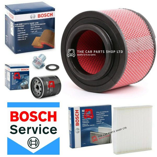 BOSCH SERVICE FILTERS KIT TO FIT TOYOTA HILUX 2.5 D4D 2006> AIR OIL CABIN FILTER