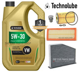 FOR VW GOLF MK5 GT TDI 05-09 REPLACEMENT SERVICE KIT 5L OIL & POLLEN AIR OIL KIT