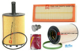 FOR VW GOLF MK5 GT TDI 05-09 SERVICE FILTERS KIT AIR OIL FUEL AND SUMP PLUG
