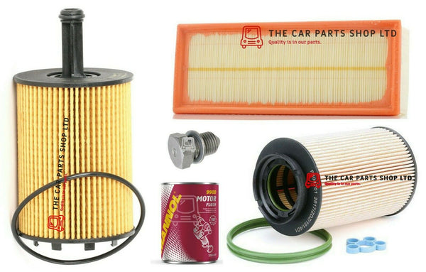 FOR VW GOLF MK5 GT TDI 05-09 SERVICE FILTERS KIT AIR OIL FUEL AND SUMP PLUG