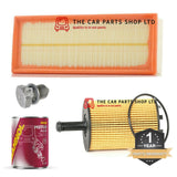 AIR FILTER & OIL FILTER FOR VW GOLF MK5 GT TDI 05-09 + ENGINE FLUSH & SUMP PLUG
