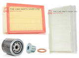 FITS PEUGEOT 307 SW SE 2.0 HDI 2002-2008 SERVICE FILTER KIT POLLEN AIR OIL PLUG