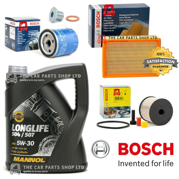 FOR PEUGEOT 307 SE 2.0 HDI 02-08 BOSCH SERVICE KIT 5L MANNOL + AIR FUEL OIL OE