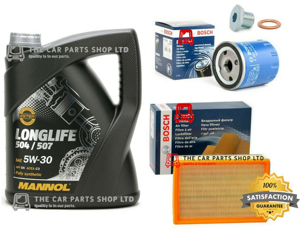FOR PEUGEOT 307 SE 2.0 HDI 02-08 BOSCH SERVICE KIT 5L LONGLIFE + BOSCH AIR OIL