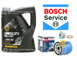 FOR PEUGEOT 307 SE 2.0 HDI 02-08 BOSCH SERVICE KIT 5L LONGLIFE OIL FILTER BOSCH