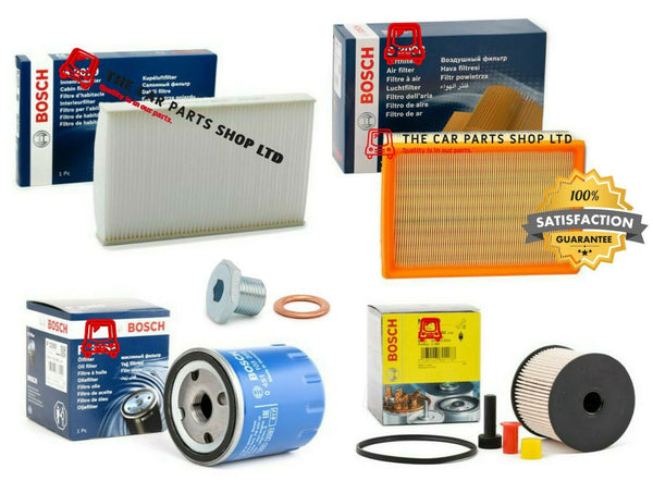 FOR PEUGEOT 307 SE 2.0 HDI 02-08 FULL BOSCH SERVICE FILTERS KIT OE QUALITY KIT
